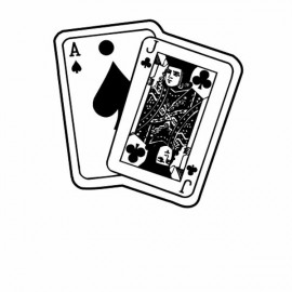 Custom Ace & Jack Playing Cards Key Tag (Spot Color)