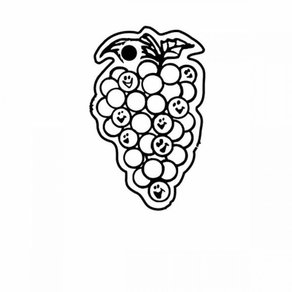 Logo Branded Grapes Bunch Key Tag - Spot Color