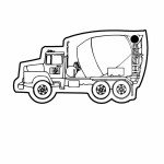 Custom Cement Truck 2 Key Tag - Spot Color
