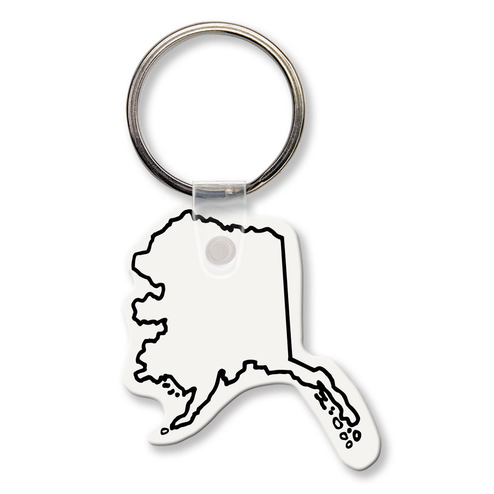 Alaska State Shape Key Tag (Spot Color) with Logo