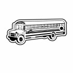 Customized School Bus 8 Key Tag (Spot Color)