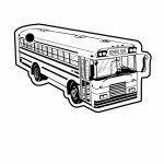 Logo Imprinted School Bus 11 Key Tag (Spot Color)
