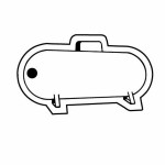 Large Propane Tank Key Tag - Spot Color Custom Imprinted