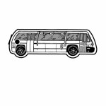 Custom City Bus 1 Key Tag (Spot Color)