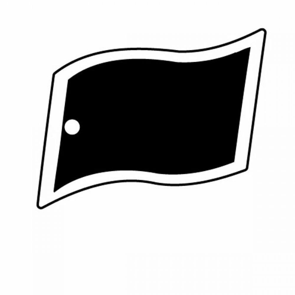 Customized Dark Flag Key Tag - Spot Color