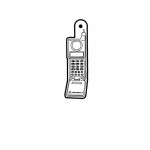 Cellular Phone 1 Key Tag - Spot Color Custom Imprinted