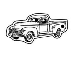 Customized Old Pickup Truck 1 Key Tag - Spot Color