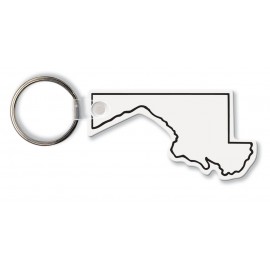 Maryland State Shape Key Tag (Spot Color) with Logo