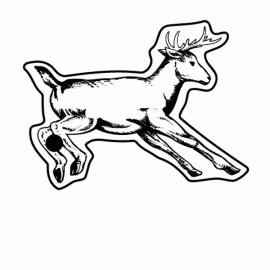 Deer Key Tag (Spot Color) with Logo