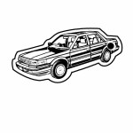 Promotional Sentra Car Key Tag - Spot Color
