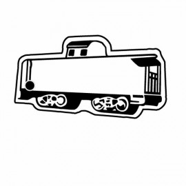 Personalized Train Caboose Key Tag - Spot Color