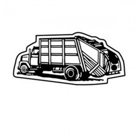 Logo Branded Trash Truck 6 Key Tag - Spot Color