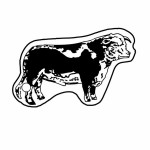 Promotional Cattle/Bull w/Detail Key Tag (Spot Color)