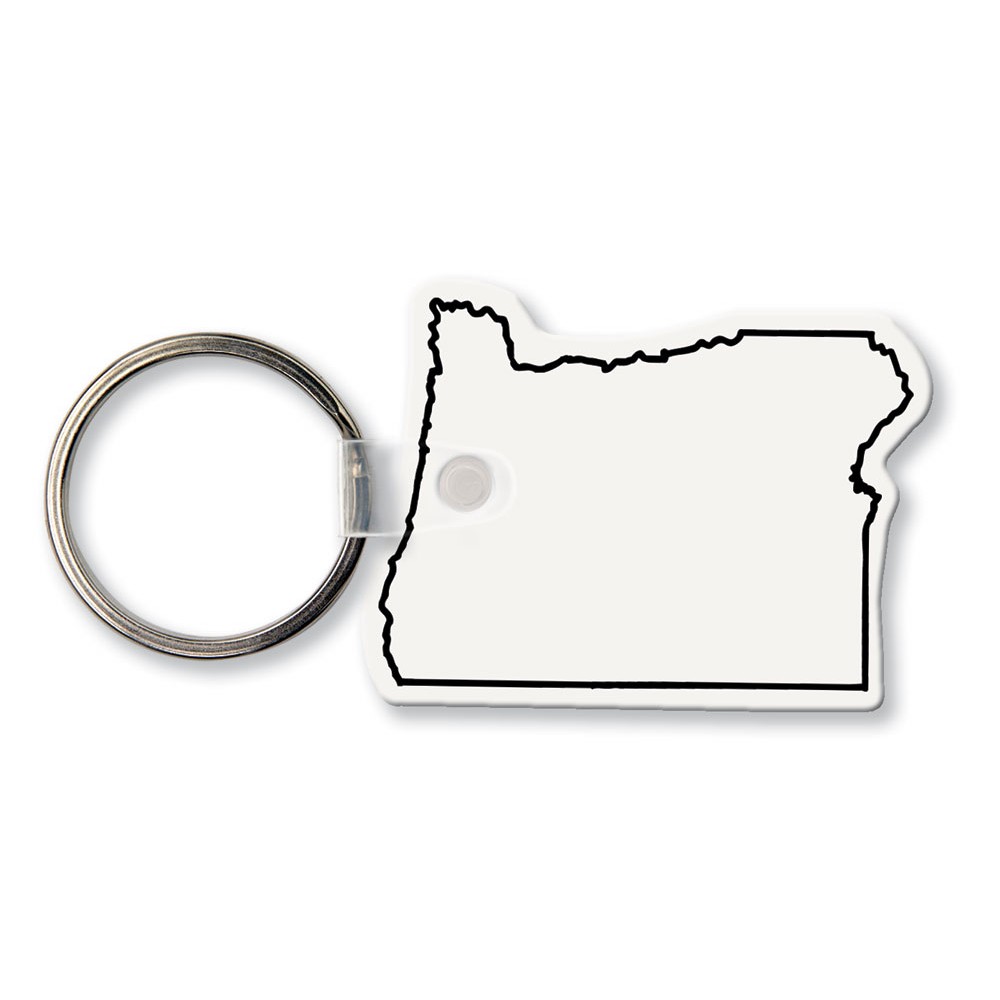 Oregon State Shape Key Tag (Spot Color) with Logo