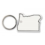 Custom Printed Oregon State Shape Key Tag (Spot Color)