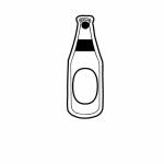 Bottle 10 w/Label Key Tag (Spot Color) with Logo