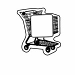 Custom Printed Grocery Cart Key Tag - Spot Color