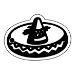 Logo Branded Sombrero w/Fiesta Decoration Key Tag - Spot Color