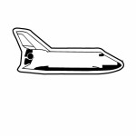 Custom Imprinted Space Shuttle Key Tag - Spot Color