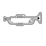 Custom Trumpet Key Tag - Spot Color