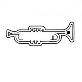Custom Trumpet Key Tag - Spot Color