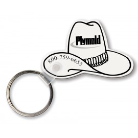 Promotional Western Hat Key Tag (Spot Color)