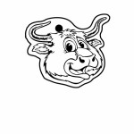 Logo Imprinted Bull Head Key Tag (Spot Color)