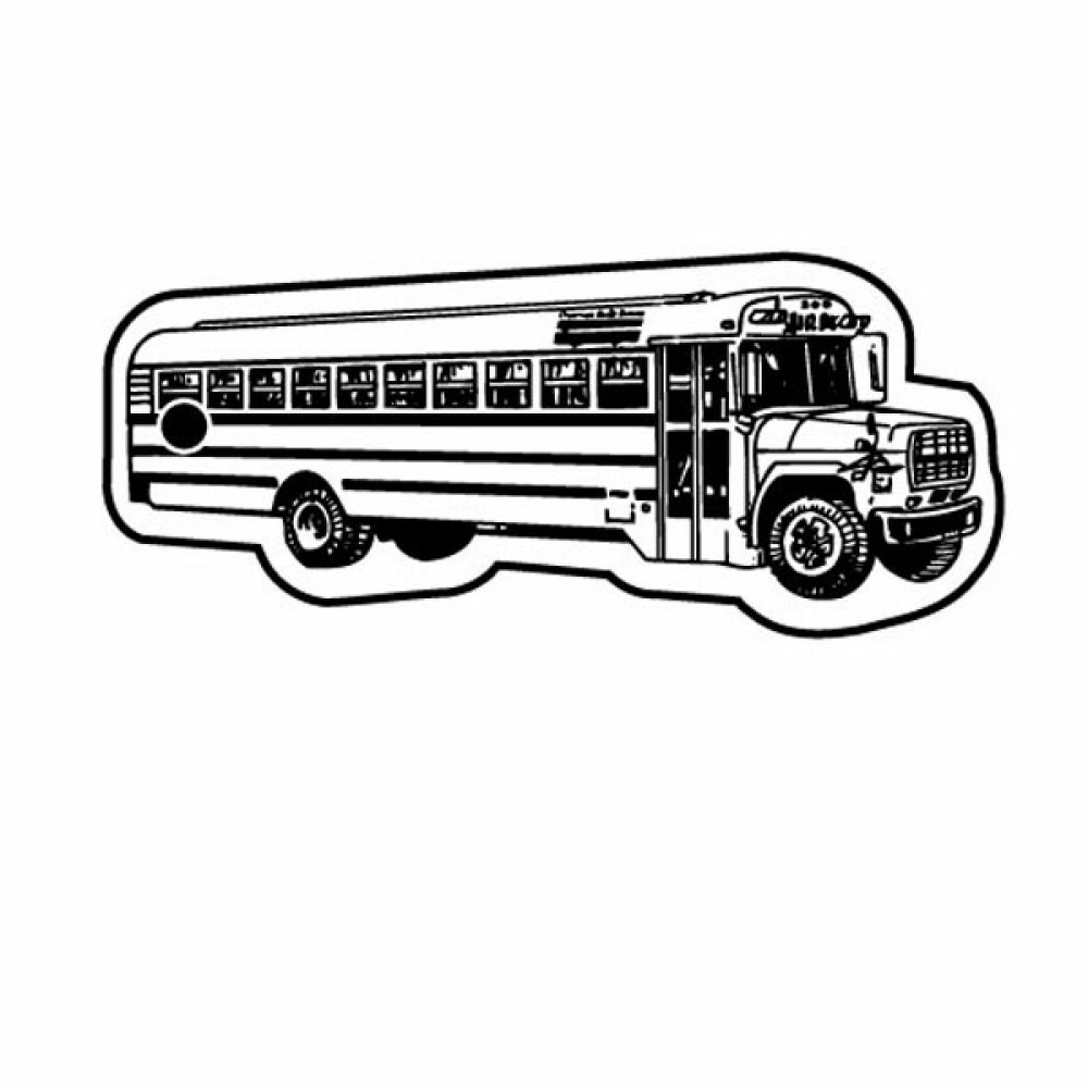 School Bus 4 Key Tag (Spot Color) with Logo