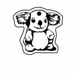 Personalized Koala Bear Key Tag (Spot Color)