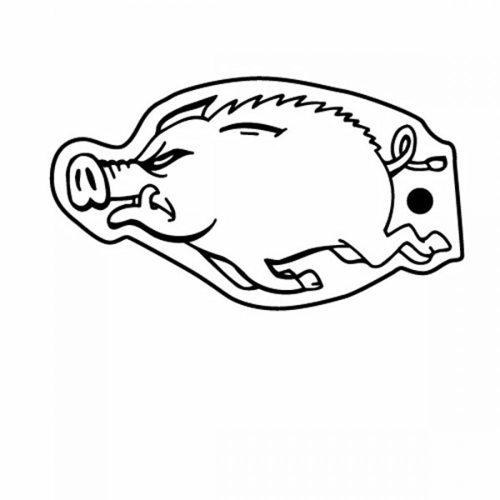 Wild Hog Key Tag (Spot Color) with Logo
