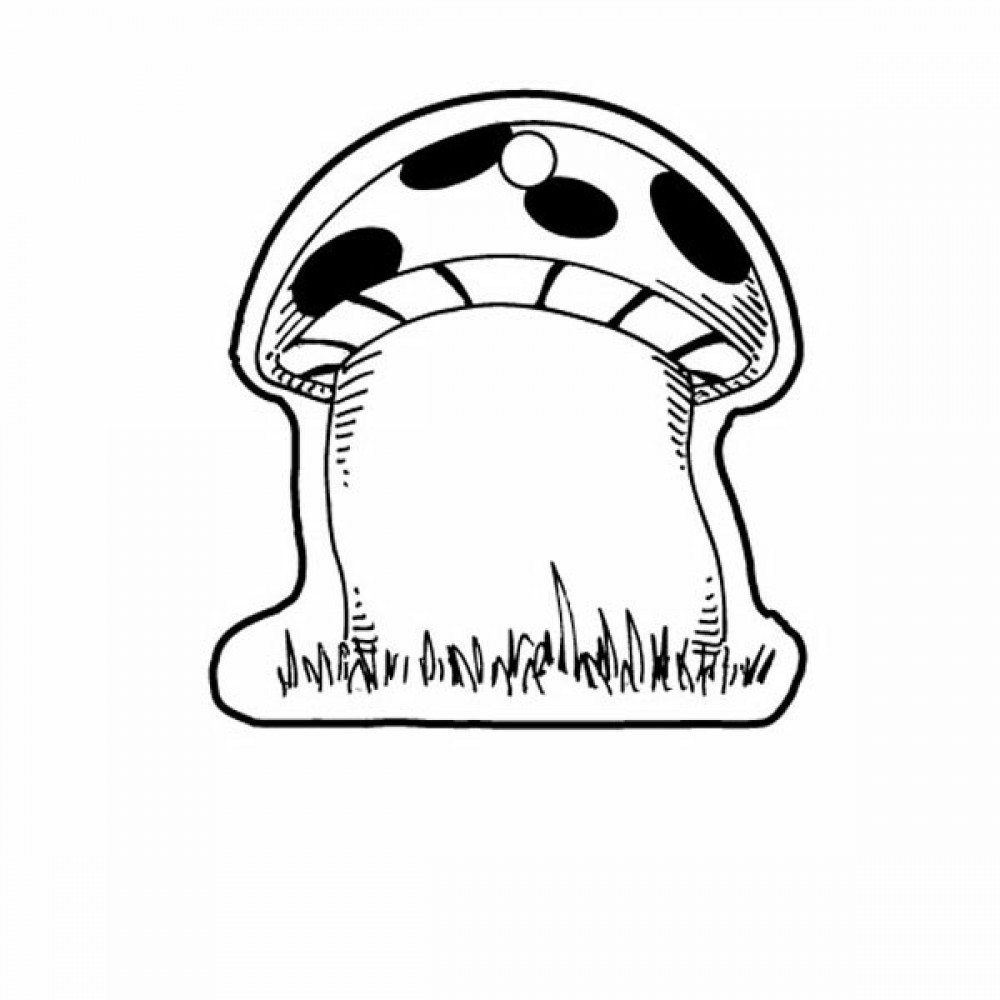 Mushroom Key Tag - Spot Color with Logo