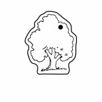 Custom Imprinted Tree 3 Key Tag - Spot Color