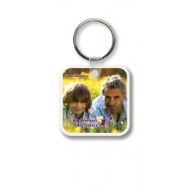 Customized Square w/Rounded Corners Key Tag - Full Color