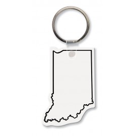 Indiana State Shape Key Tag (Spot Color) with Logo