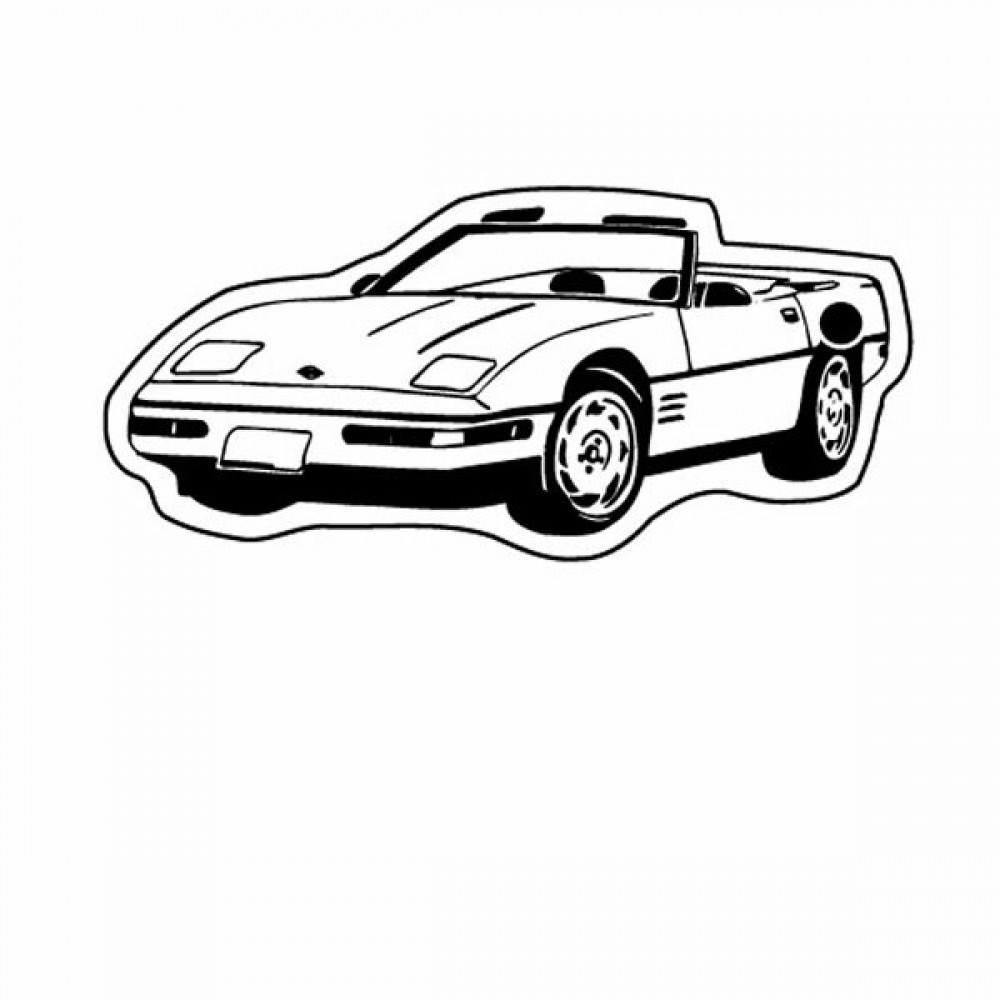 Promotional Classic Corvette Convertible 3 Key Tag - Spot Color
