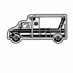 Promotional Ambulance 3 Key Tag - Spot Color