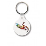 Small Round w/Tab Key Tag - Full Color with Logo