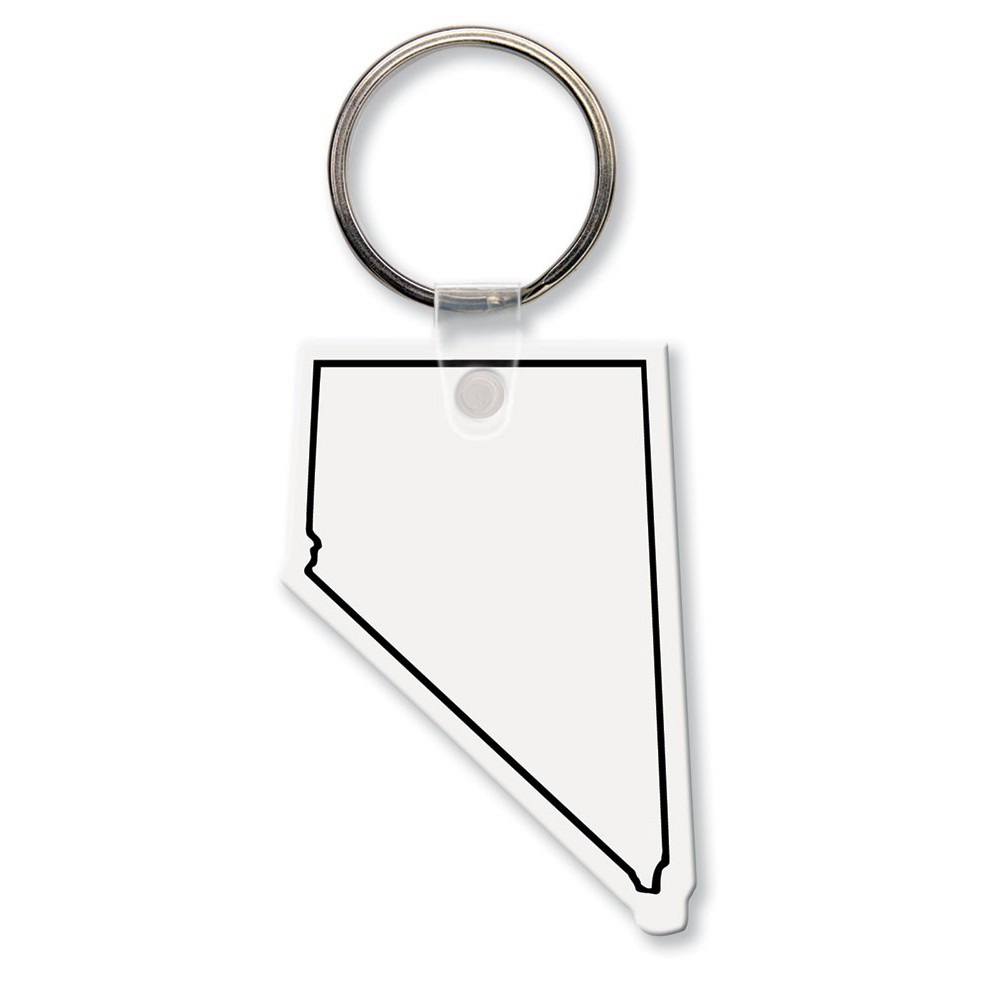 Customized Nevada State Shape Key Tag (Spot Color)