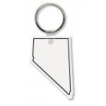 Custom Printed Nevada State Shape Key Tag (Spot Color)