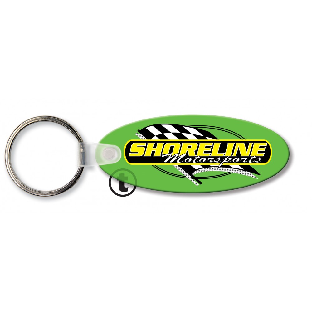 Promotional Small Oval Key Tag (Spot Color)