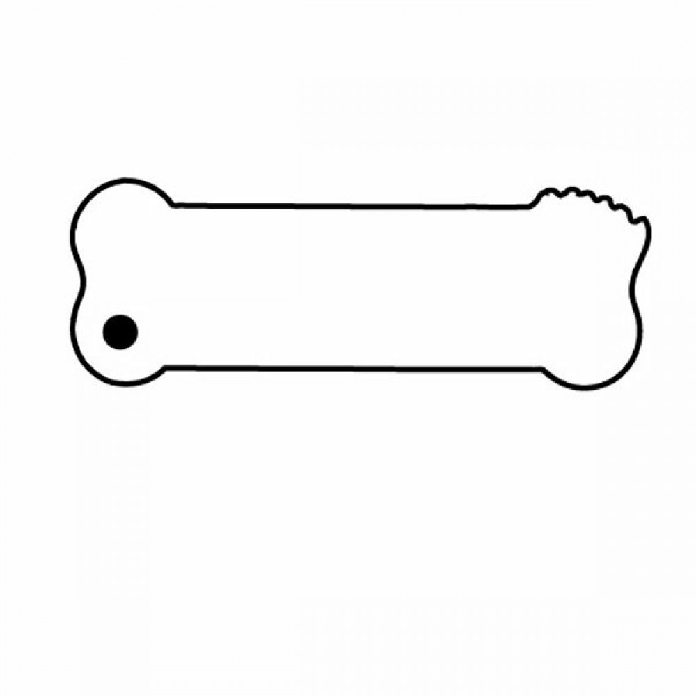 Bone w/Bite Key Tag (Spot Color) with Logo