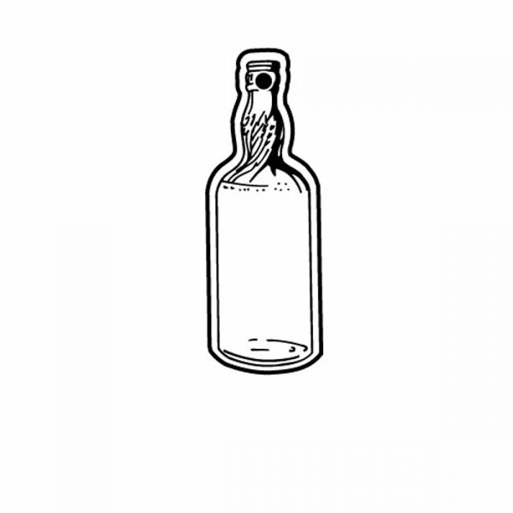 Promotional Clear Bottle 7 Key Tag (Spot Color)