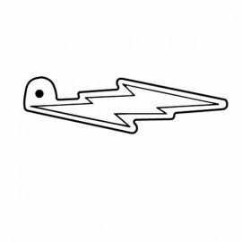 Customized Lightning Bolt Key Tag - Spot Color