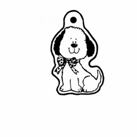 Cartoon Dog Key Tag (Spot Color) with Logo