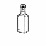 Square Bottle 4 Key Tag (Spot Color) with Logo