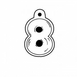 Customized #8 Key Tag - Spot Color