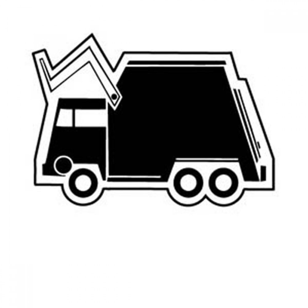 Trash Truck 4 Key Tag - Spot Color with Logo