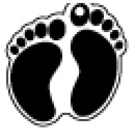 Customized Key Tag - Foot Pair - Spot Color