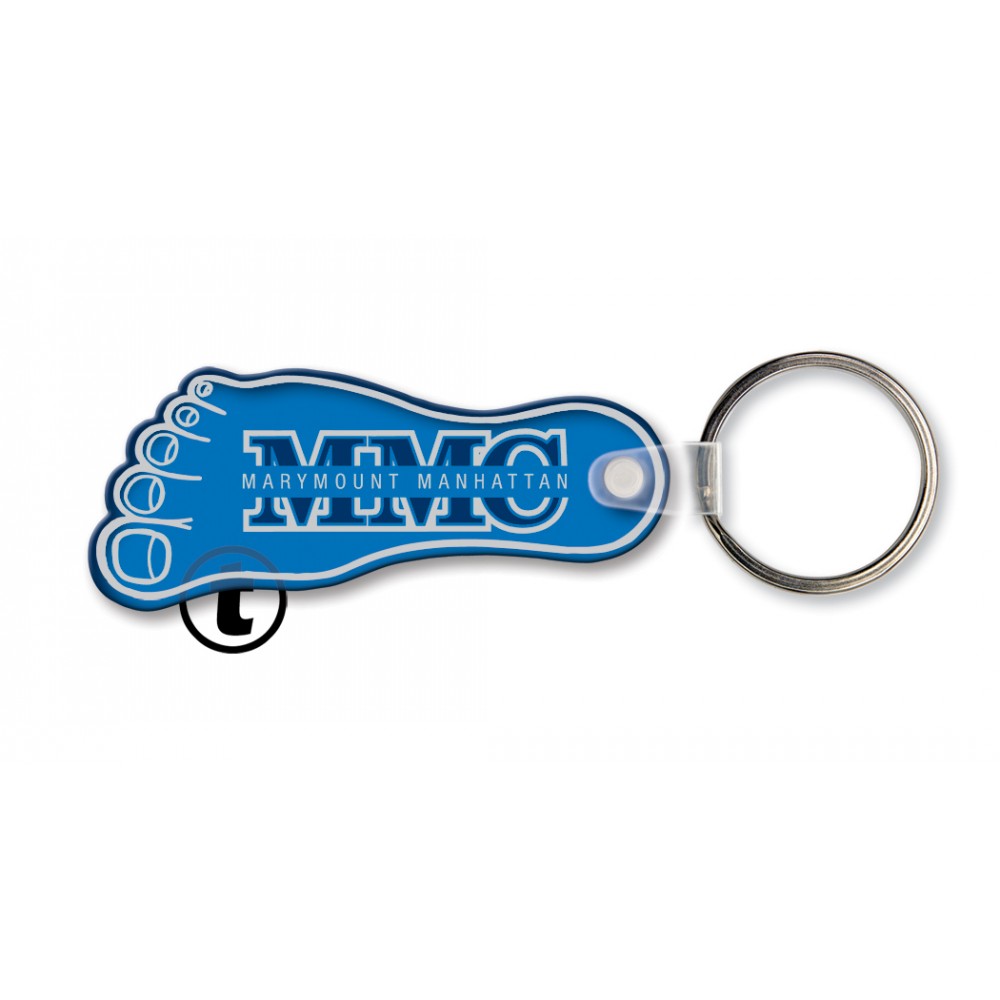 Personalized Foot Key Tag (Spot Color)