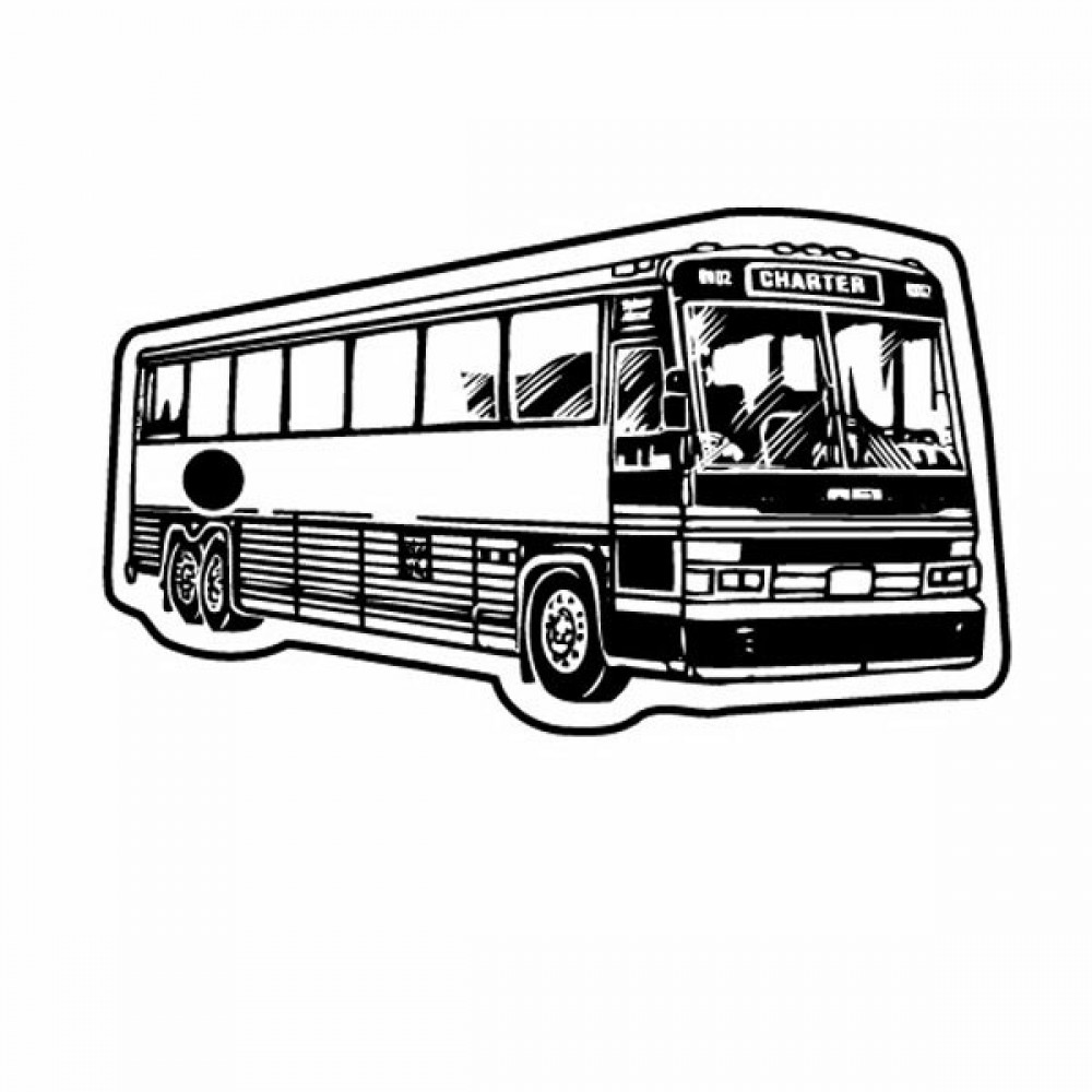Personalized Tour Bus 2 Key Tag (Spot Color)